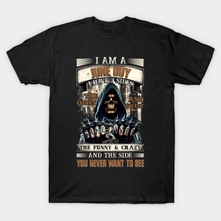 Skull I'm A June Guy I Have 3 Sides Birthday The Quiet & Sweet The Funny & Crazy T-Shirt